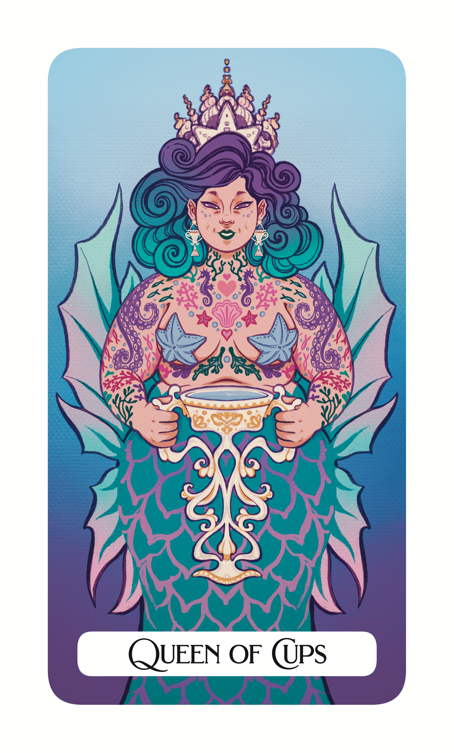 Queen Of Cups - Sapphic Magic Tarot