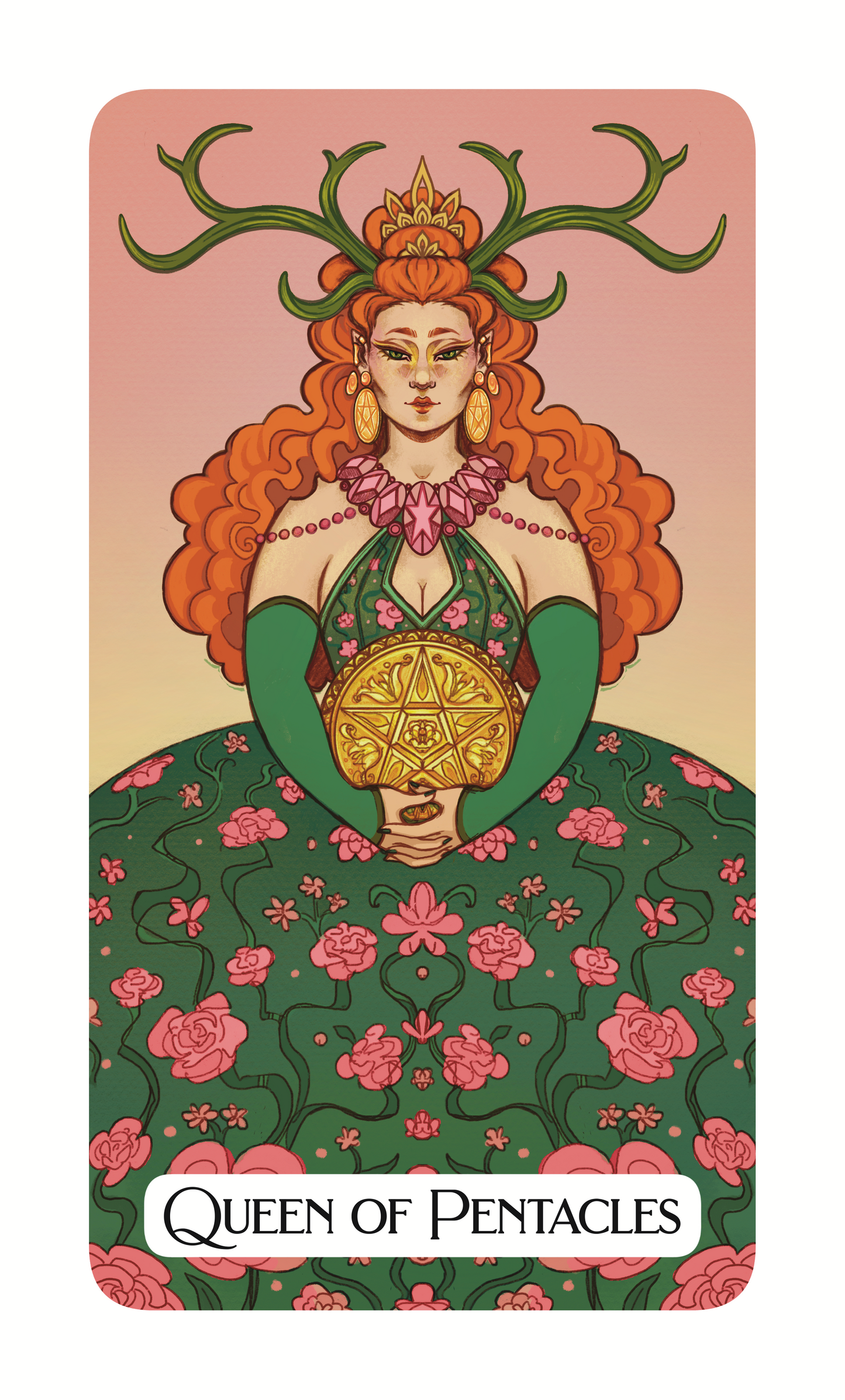 Queen Of Pentacles - Sapphic Magic Tarot