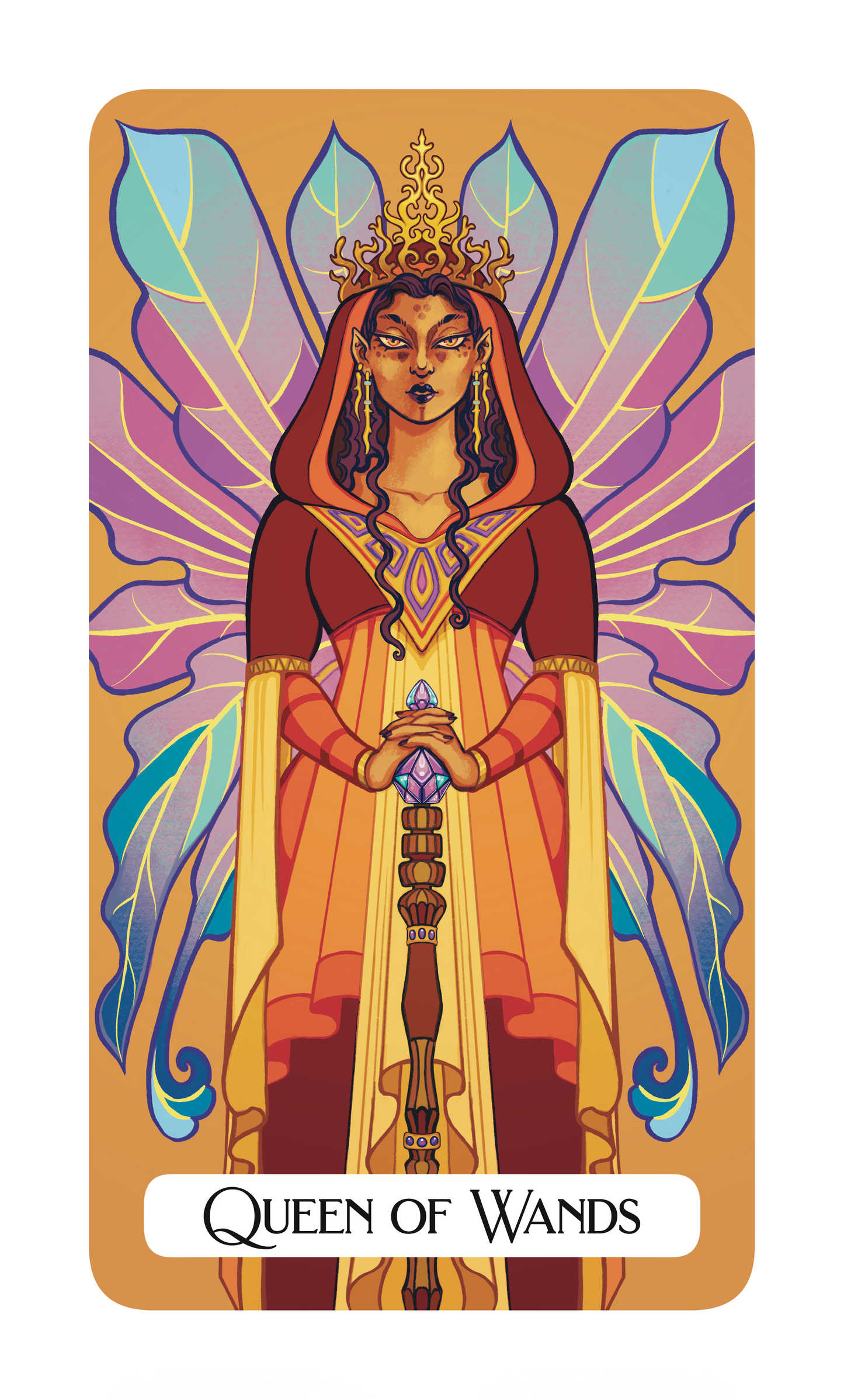 Queen Of Wands - Sapphic Magic Tarot