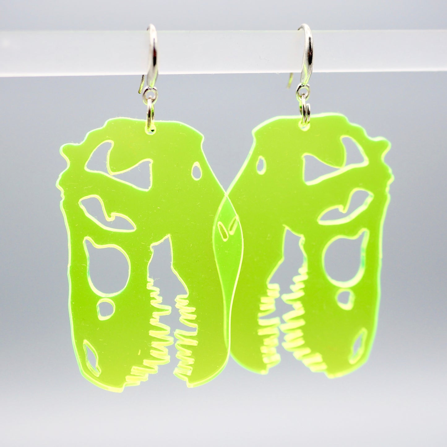 Neon Green T-Rex Skull