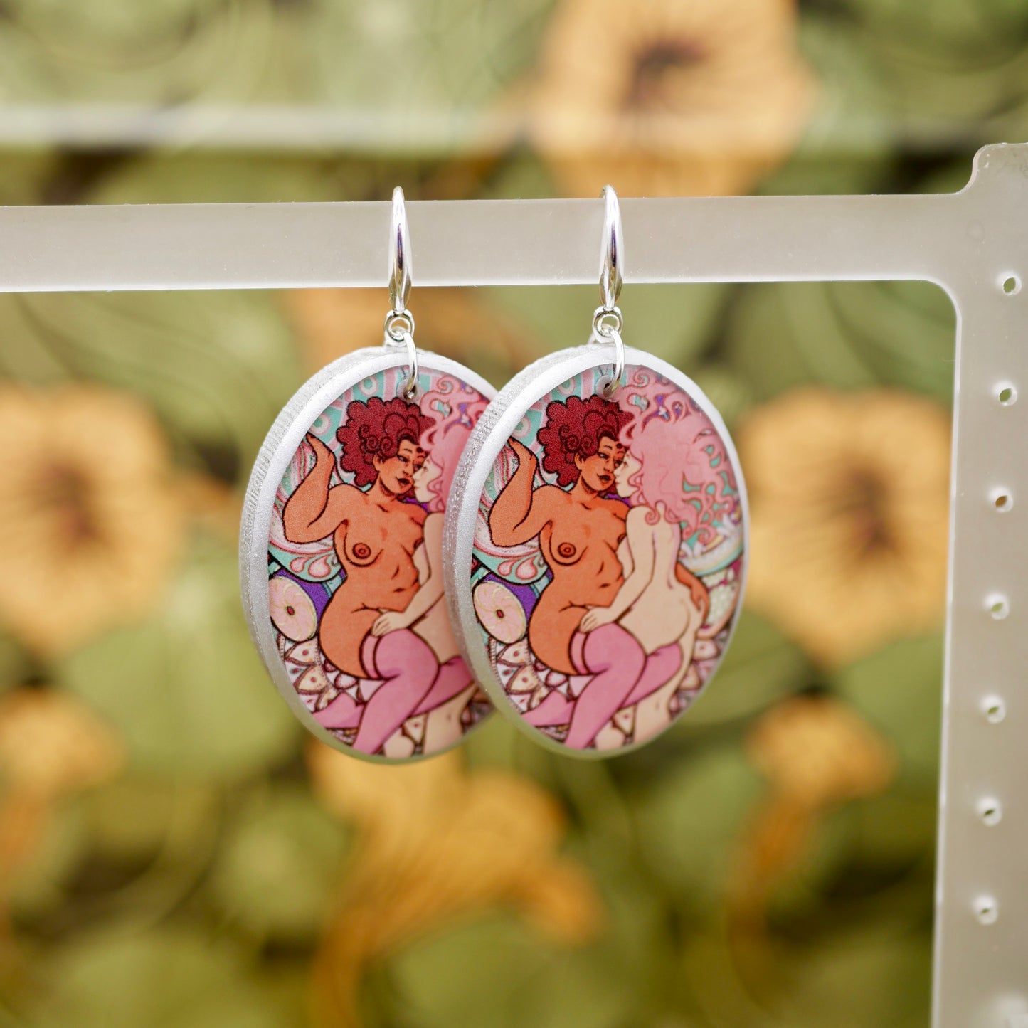 The Lovers - Sapphic Magic Tarot Earrings