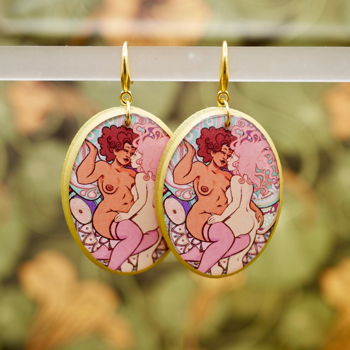 The Lovers - Sapphic Magic Tarot Earrings