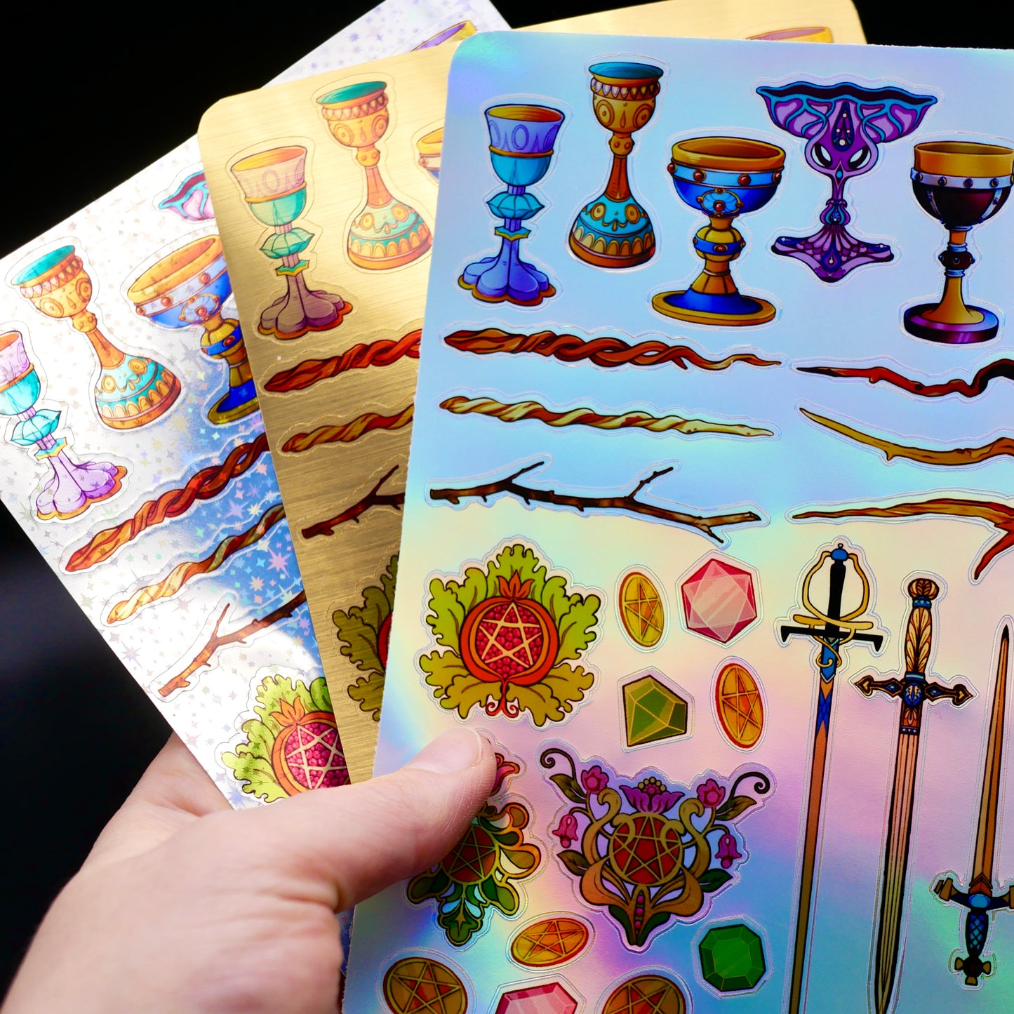 Tarot Themed Vinyl Sticker Sheets