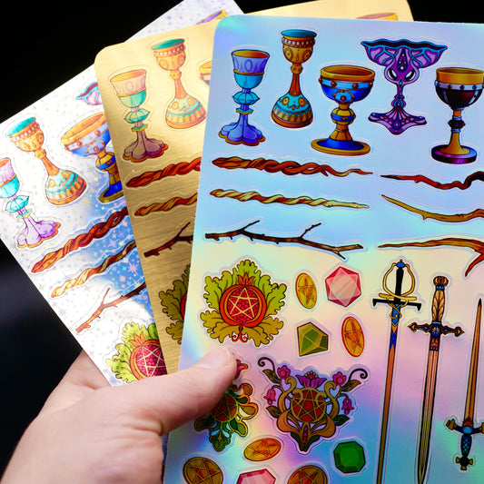 Tarot Themed Vinyl Sticker Sheets